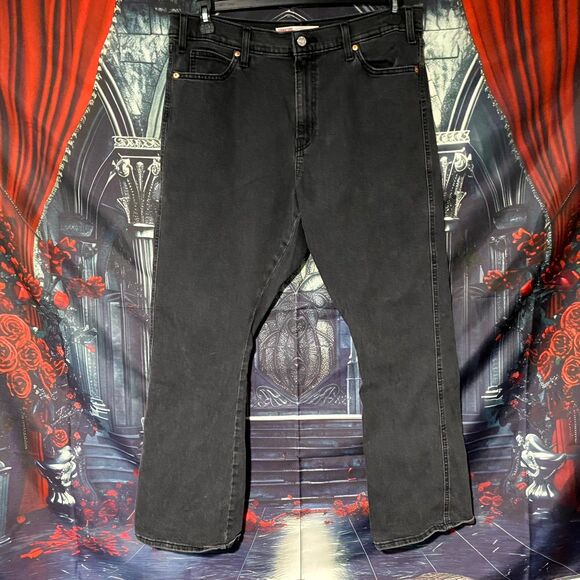 Signature By Levi Strauss & Co Heritage Jeans Women 14 Black Denim Bootcut Kick - Picture 3 of 7